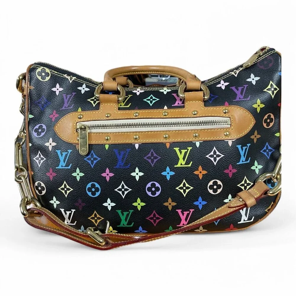 LOUIS VUITTON Multicolor Rita Black LV x TM Murakami Chain Shoulder Strap Bag